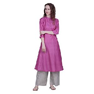 Silk Kurti and Palazzo Set