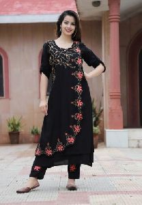 Rayon Kurti Embroidery Work