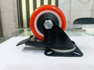 Orange PU Caster Wheel