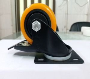 Yellow PU Caster Wheel