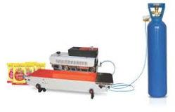 Band sealer with gas filling machine