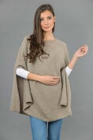 Plain Cashmere Poncho