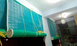 Green Bamboo Blinds Curtains