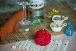 Rose Red Candle