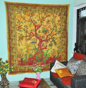 Tree of Life Cotton Wall Hanging Tapestry