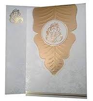 Silver Ganesh Wedding Card