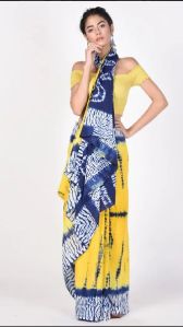 Shibori Printed Cotton Saree