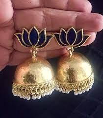 Indian Lotus Jhumkas