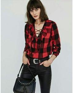 Ladies Western Checked Top