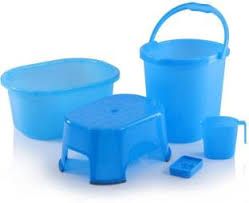 plastic bathroom set