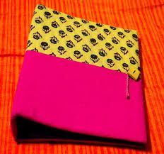 Red & Pink Printed Cloth Folder