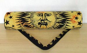 Indian Cotton Burning Sun Printed Yoga Mat Bag