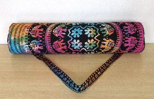 Indian Cotton Elephant Printed Multi Color Yoga Mat Bag