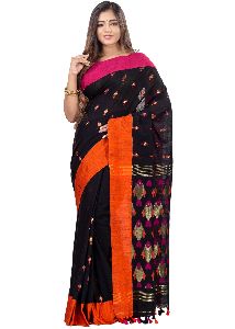 Fish Motif Khadi Saree