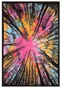 Tie Dye Forest Cotton Wall Hanging Tapestry