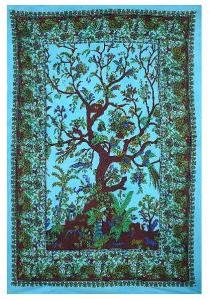 Tree of Life Tie Dye Cotton Wall Hanging Tapestry