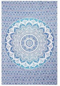 Twin Original Blue Ombre Cotton Wall Hanging Tapestry