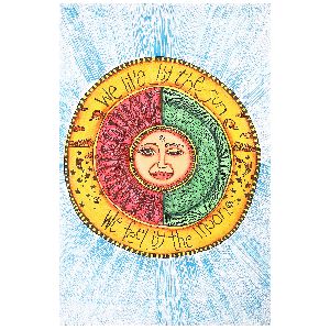 We Live by the Sun Cotton Wall Hanging Tapestry