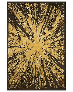 Yellow Tie Dye Locust Tree Cotton Wall Hanging Tapestry