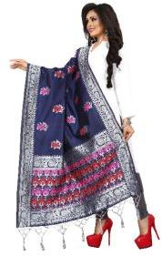 Silver Rose Rapier Jacquard Dupatta