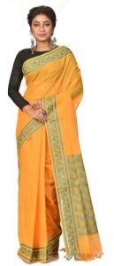 Yellow Printed Cotton Saree