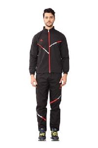 Mens Black Micro Polyester Tracksuit