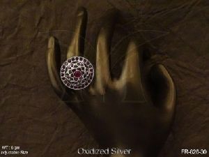 Silver Round Antique Finger Ring
