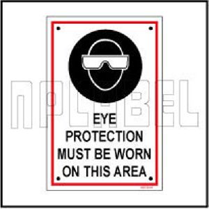 Eye Protection Instruction Sticker