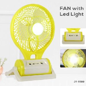 Rechargeable Table Fan with LED Lights