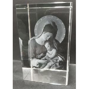 Transparent Box Crystal Mother Marry Engraved