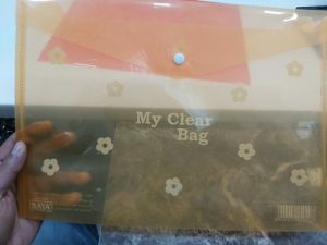 Plastic Button Clear Bag