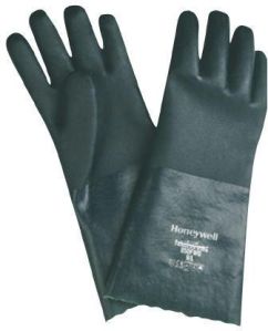 PVC Green Supported Gloves