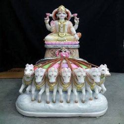 White Surya Bhagwan Statue