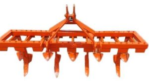 Orange Agricultural Tractor Cultivator