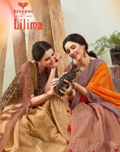 TRIVENI LILIMA ATTRACTIVE LOOK MODERN STYLISH SAREE