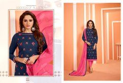 Jacquard Embroidery Salwar Suit