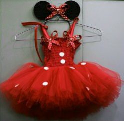 Female Red Color Minie Mouse Dress