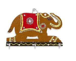 Wooden Elephant Key Holder