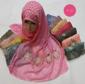 Satin design hijab