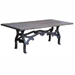 Wood and Iron Center Table