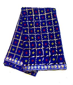 Womens Georgette Rajasthani Bandhani fancy border Saree