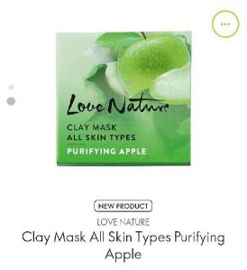 love nature clay facial mask