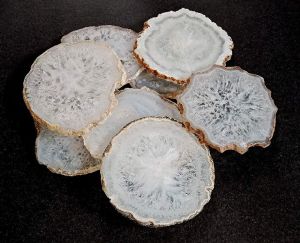 crystal agate coasters