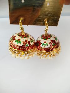girls meenakari Jhumki earrings