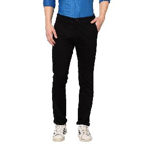 TJ-8095 Black Mens Casual Cotton Trousers