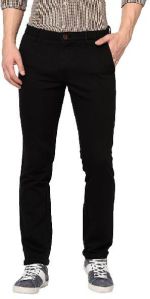 TJ-8122 Black Mens Casual Cotton Trousers