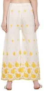 Ladies Chikan Palazzo Pant.