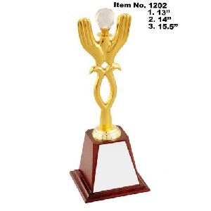 Stylish Metal Diamond Trophy