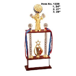 Two Pillar Metal Trophy