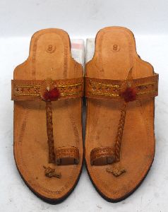 Ladies Straight Belt Rubber Sole Kolhapuri Chappal